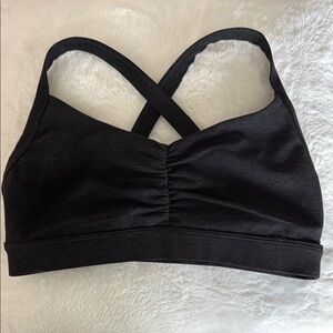 Black Cross-Back Sports Bra